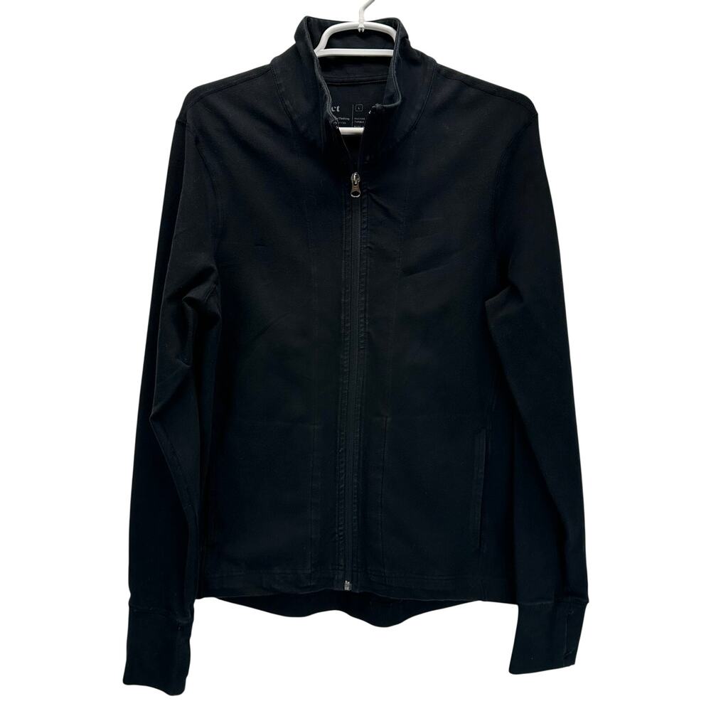 Pact Full Zip Jacket Black Athletic Athleisure